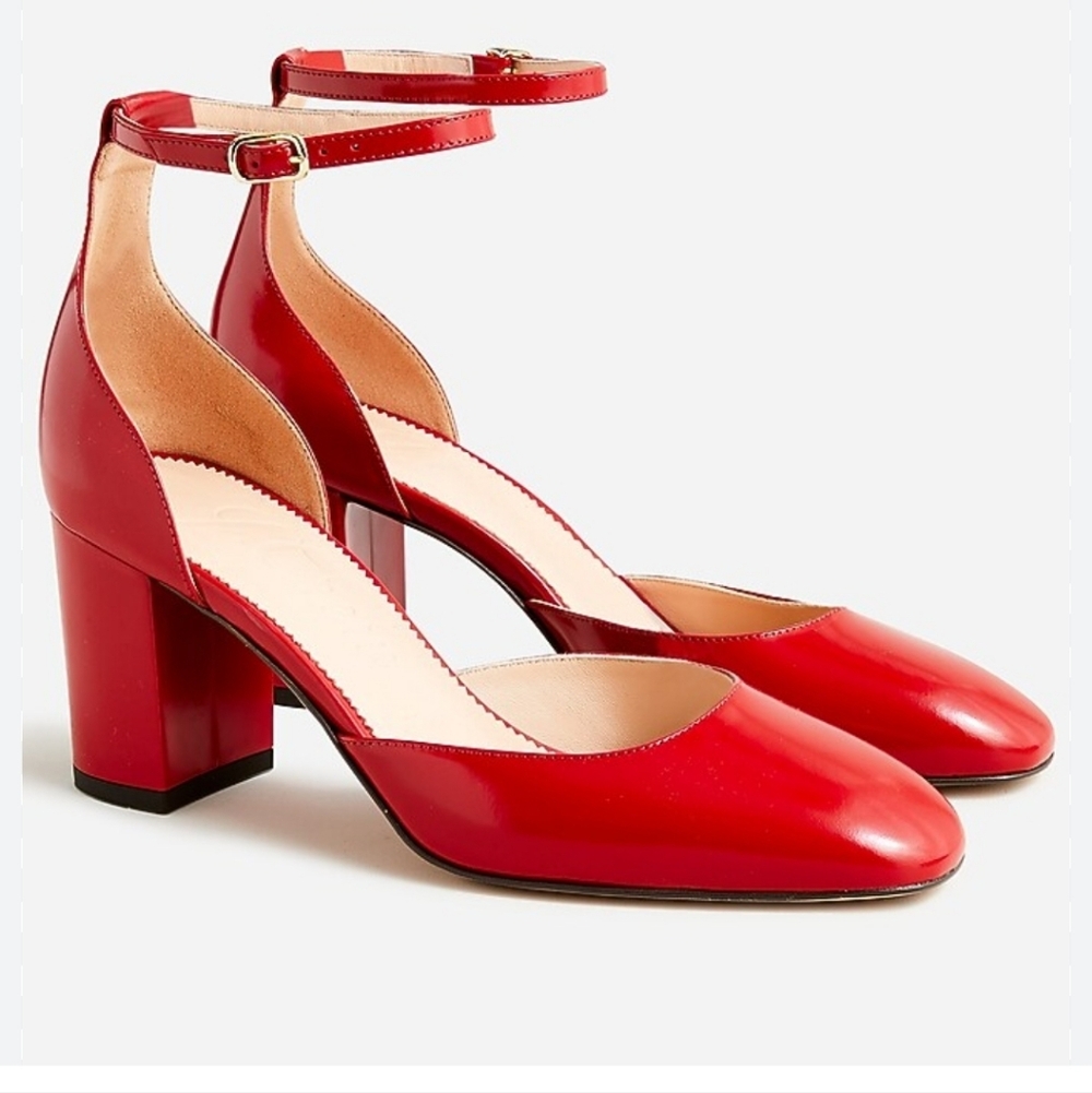 J.Crew Maisie Ankle-Strap Red Shoes